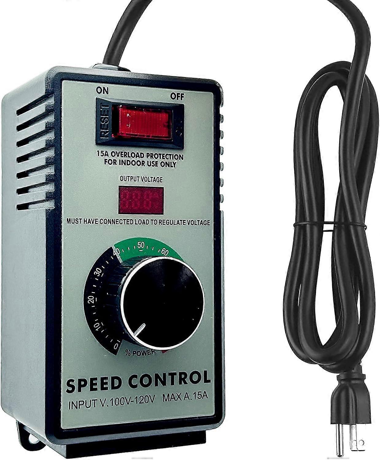 15A Peak AC Motor Speed Controller,120V Variable Fan Speed Controller