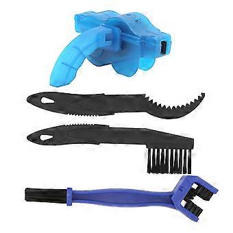 4Pcs Bicycle Chain Cleaner Kit Portable Bike Chain Scrubber Cleaning Brush Tool SetJJ