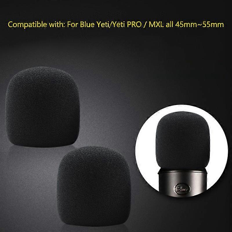 1Pc Black Microphone Foam Cover Filter Windscreen Sponge Cover Replacement