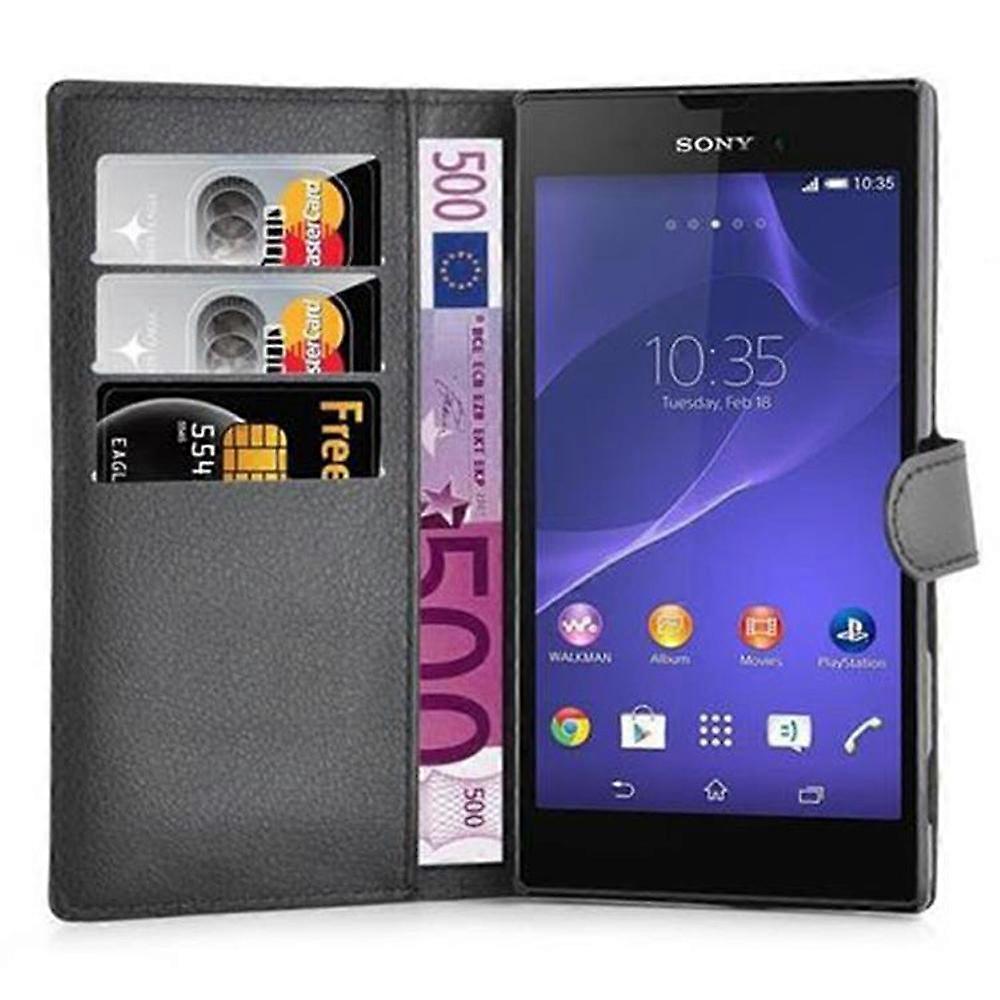 Sony Xperia T3 Case - Protective Case with Card Slots and Stand Function