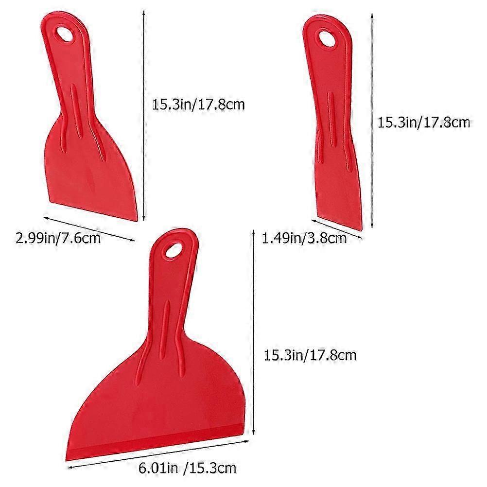 Kitchen Cleaning Tool Plastic for Stains 2Sets Red