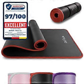 Thick, non-slip sports mat, 183x61x1cm, for comfortable workouts.
