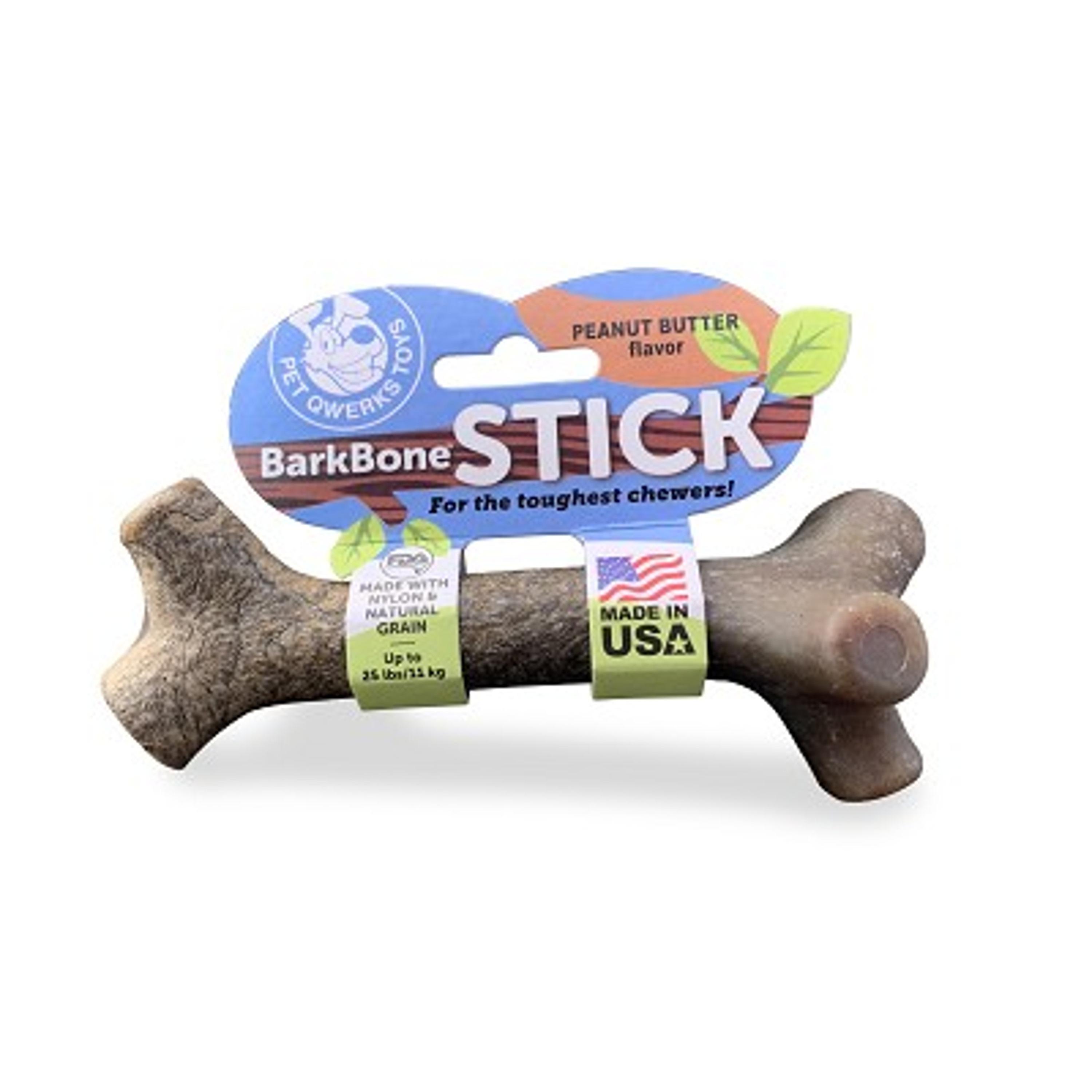 Pet Qwerks BarkBone Stick Peanut Butter Barkbone Large