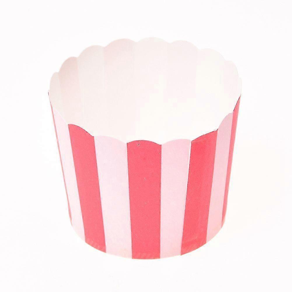 50x Red Stripes Cupcake Wrapper Paper Muffin Baking Cups Liner Kitchen Baking Tools