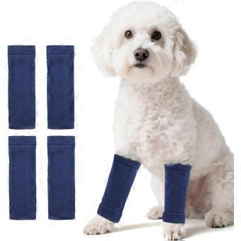 4 PCS Dog Leg Wrap to Help Reducing Licking Scratching Elbow