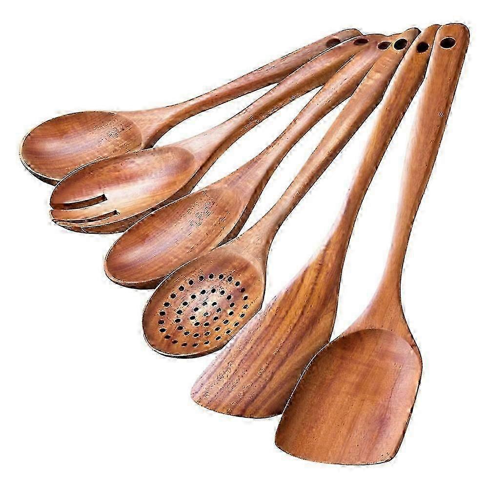 6Pc Acacia Wood Kitchen Tools Set