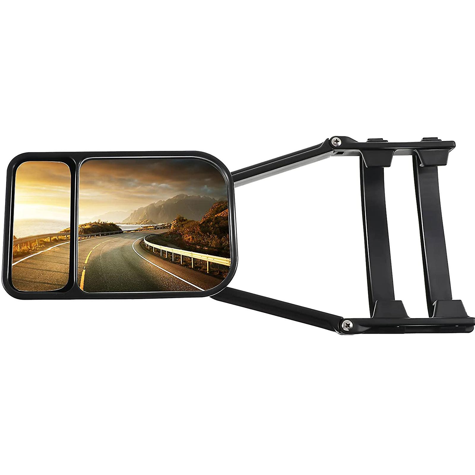 Clip-On Towing Mirror Adjustable Extendable Towing Mirror Dual View Mirror