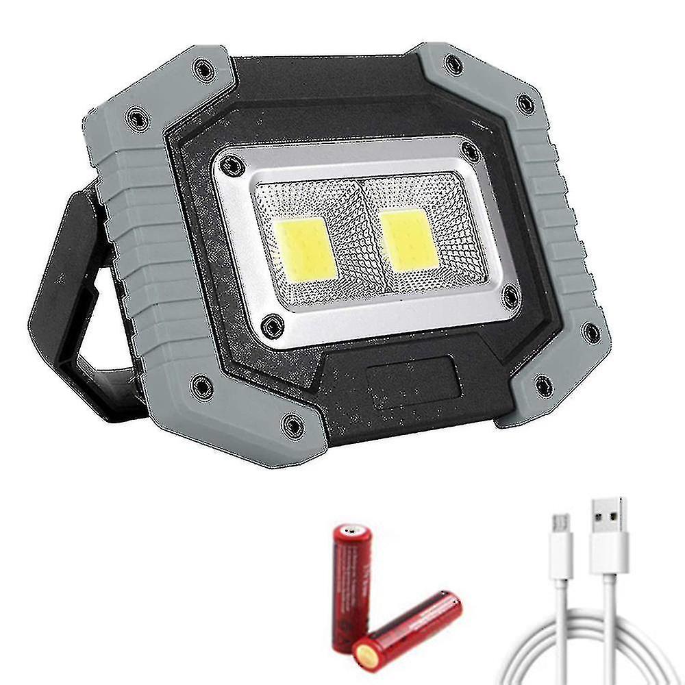 Cob Led Work Light, Rechargeable Portable Floodlight Waterproof Light