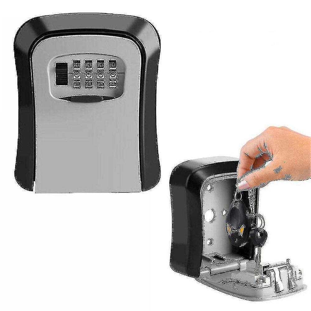 4 Digit Code Lock Key Storage Wall Mounted High Security Box