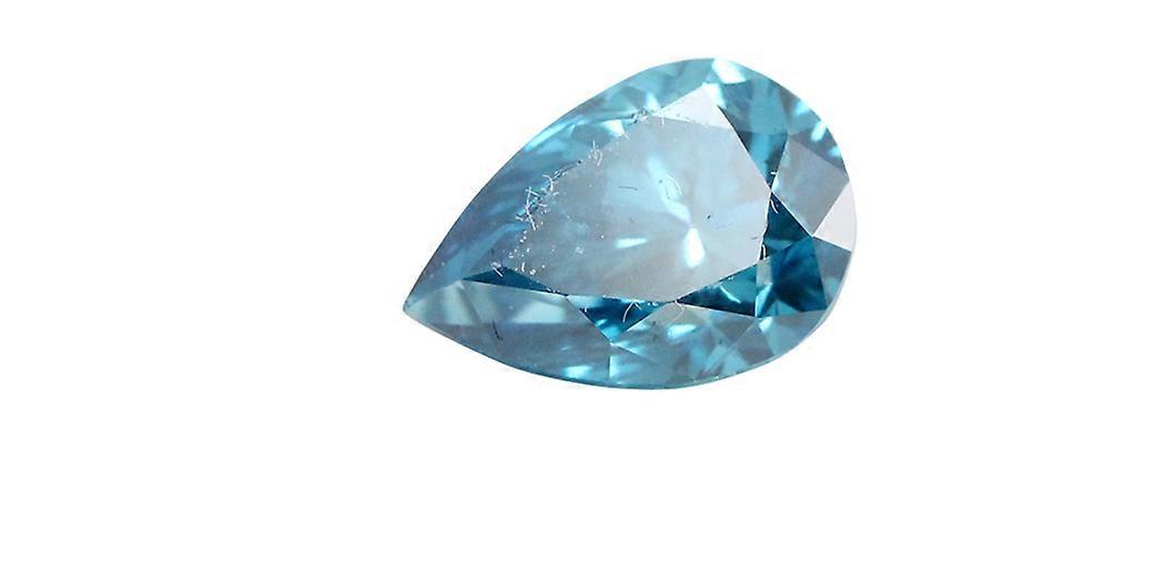 Pear Cut Loose Diamond (0.61 Ct, Blue(Irradiated) Color, si2 Clarity)