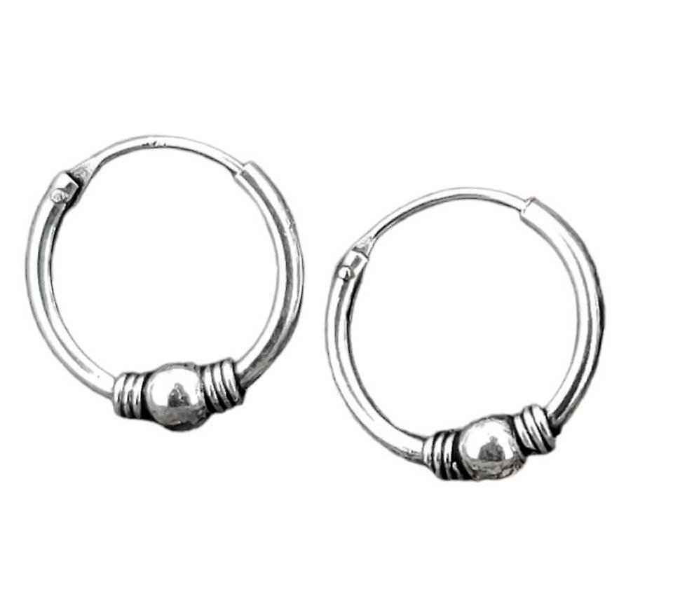 Bali Hoop Earrings 51 - Silver