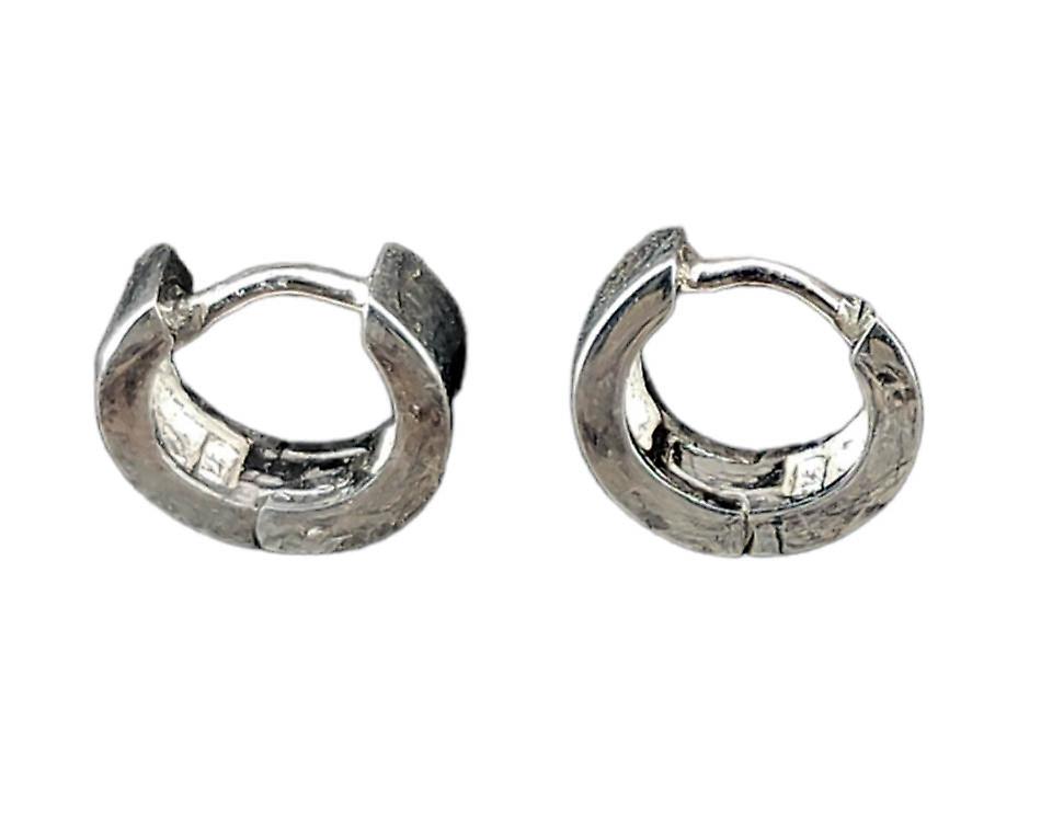 Folding hoop earrings 01 - Silver