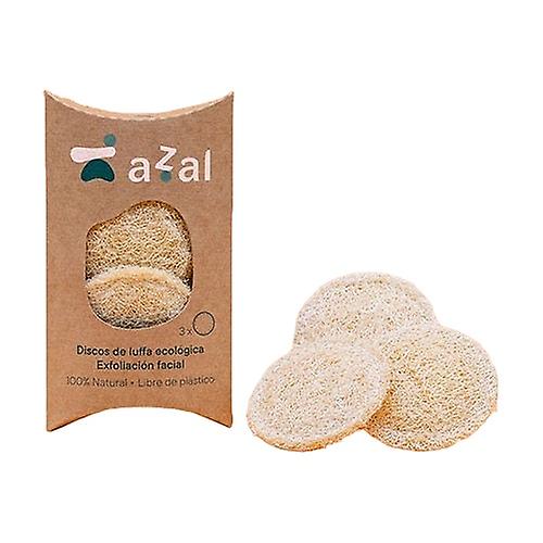 Luffa-exfoliating facial discs. 7cm pencil case 3 units