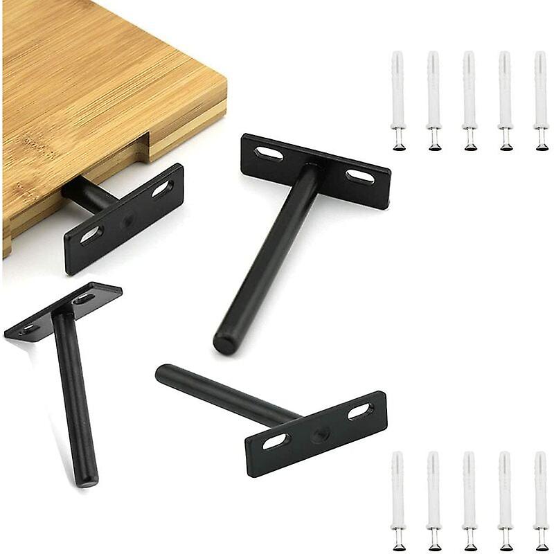 Floating Shelf Bracket, 4 Pcs Retro Bracket Wall Shelf Bracket, Etagere Wall Shelf Bracket, Floating Shelf Brackets, Metal Wall Shelf Brackets, for Wa