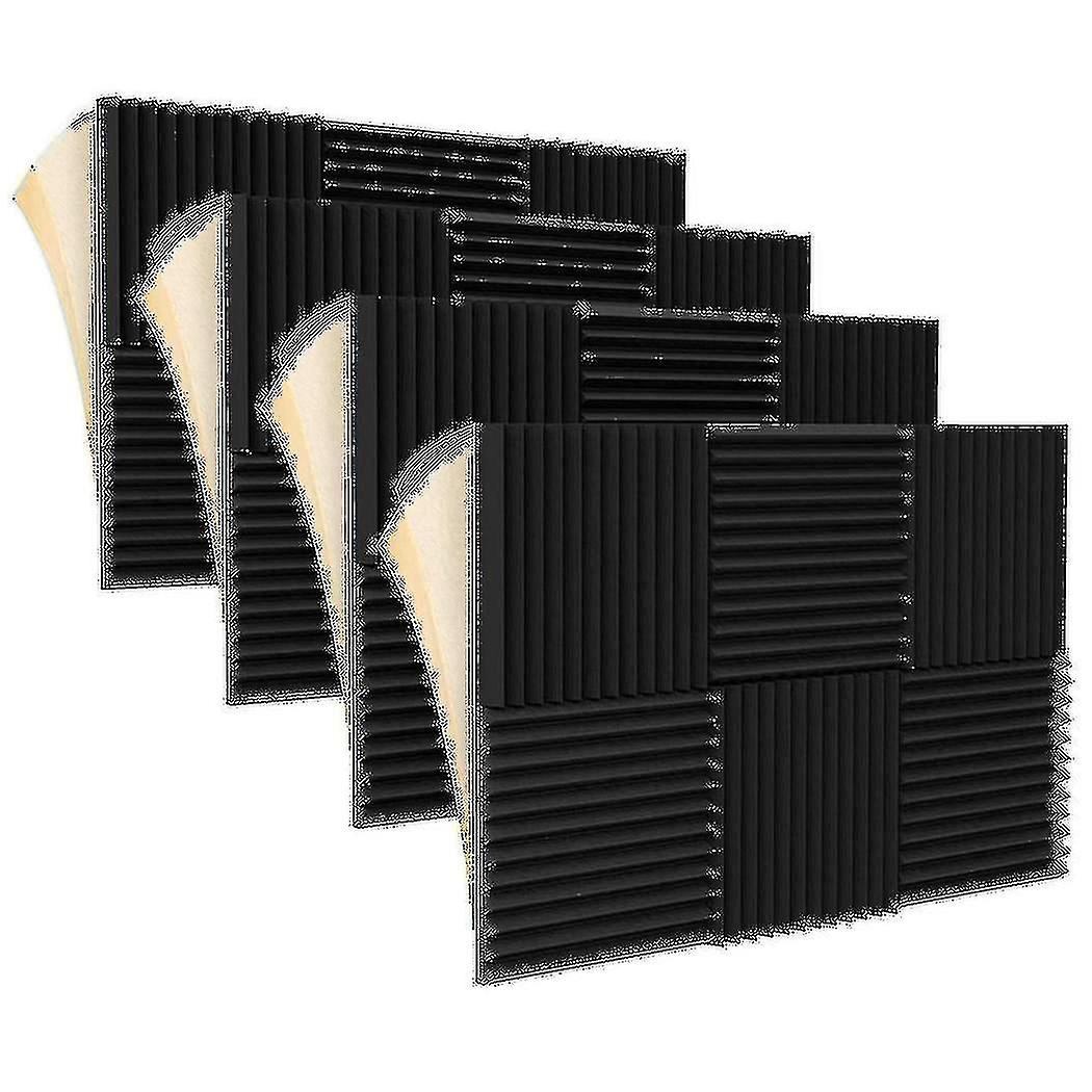 24pack Sound Proof Foam Panels,acoustic Foam Panels With High Soundproof,self Adhesive And Elastici