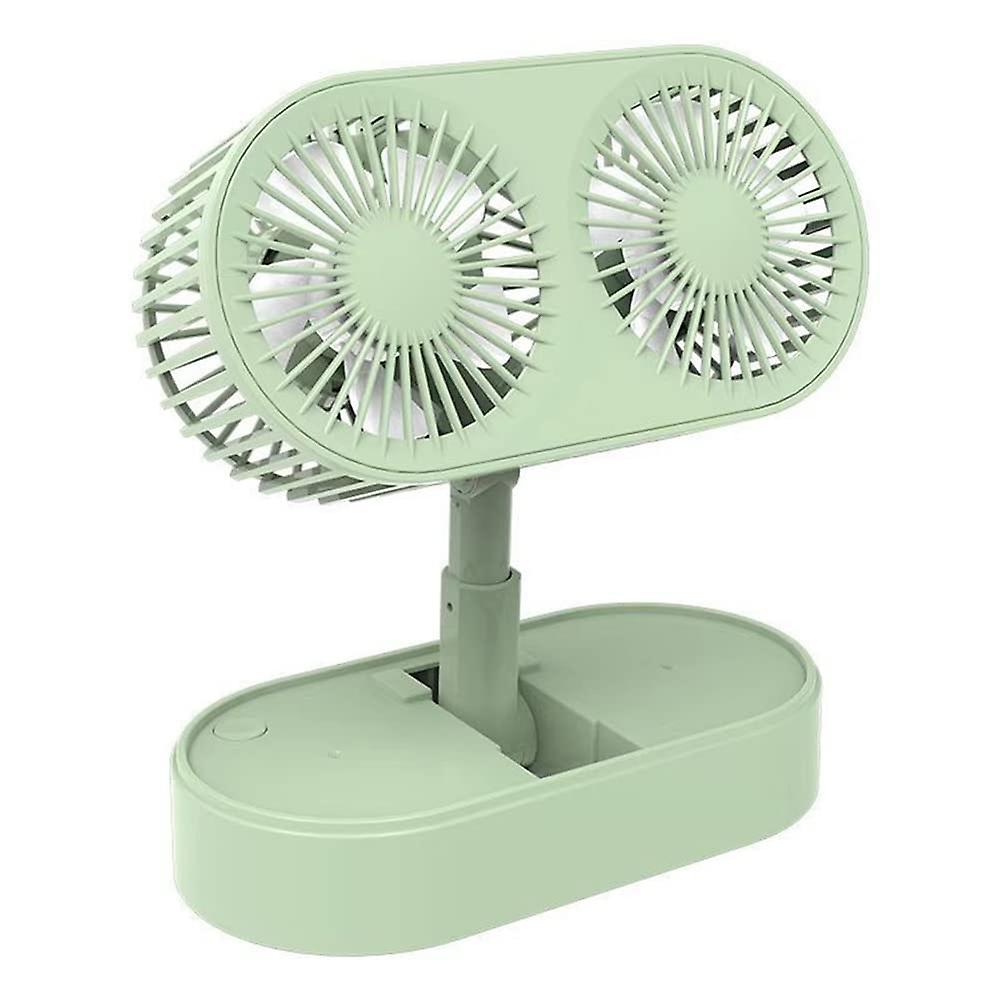 Dual Head Mini Fan Portable Folding Fan