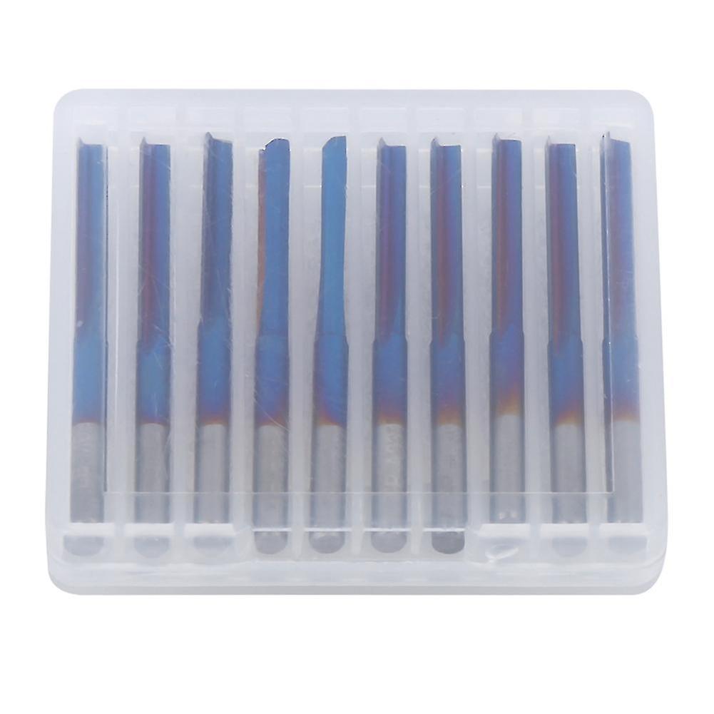 10pcs 3.175mm ZDZCYS22DL 2 Flute Cemented Carbide Straight End Mill