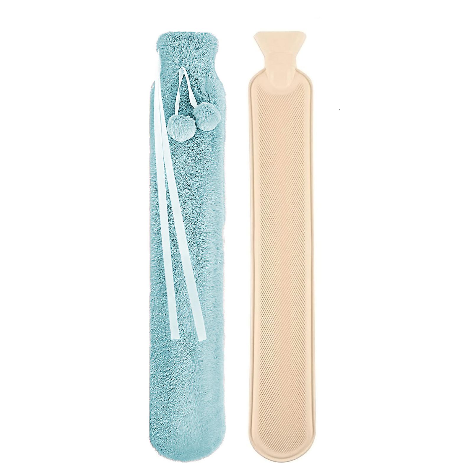 Long Hot Water Bag With Plush Cover 2l Large Capacity Rubber Hot Water Bottle