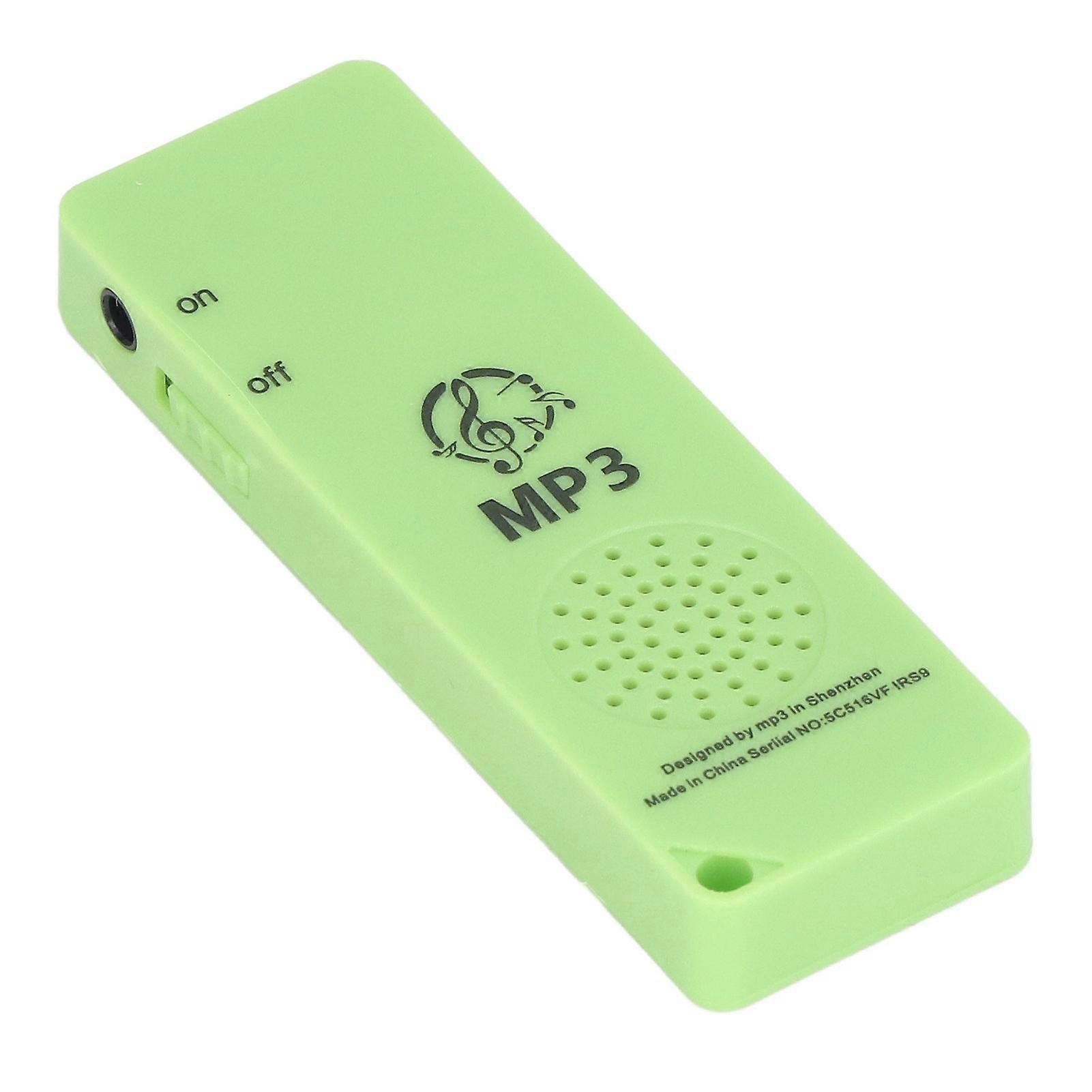 MP3 Player Lossless Sound Quality Multifunctional Portable Support 64GB Memory Card Mini MP3 for Students Green 