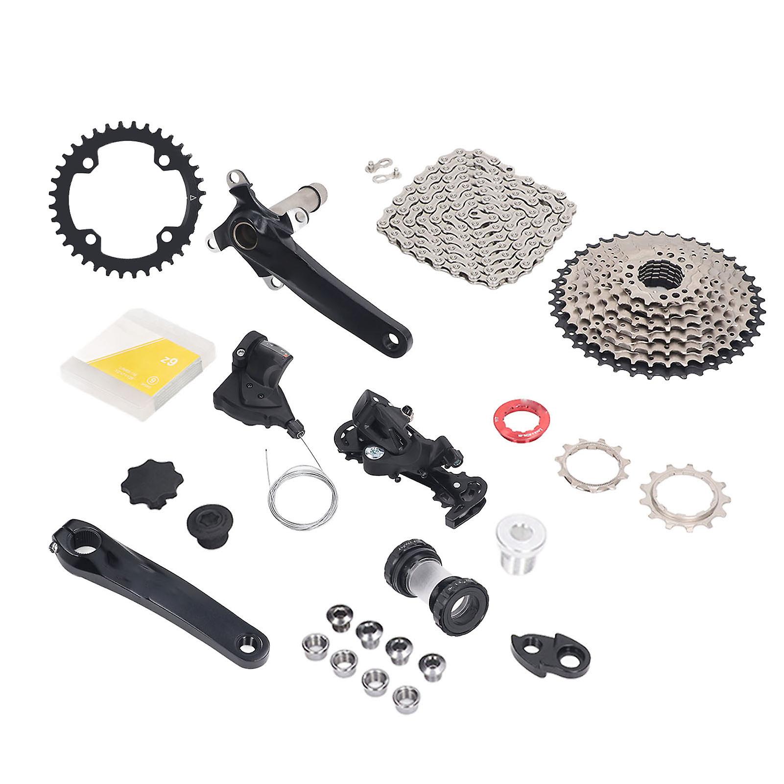 9 Speed Groupset 11 To 40T Bike Speed Cassette Crank Shift Lever Rear Derailleur Chain Set 36T Crankset