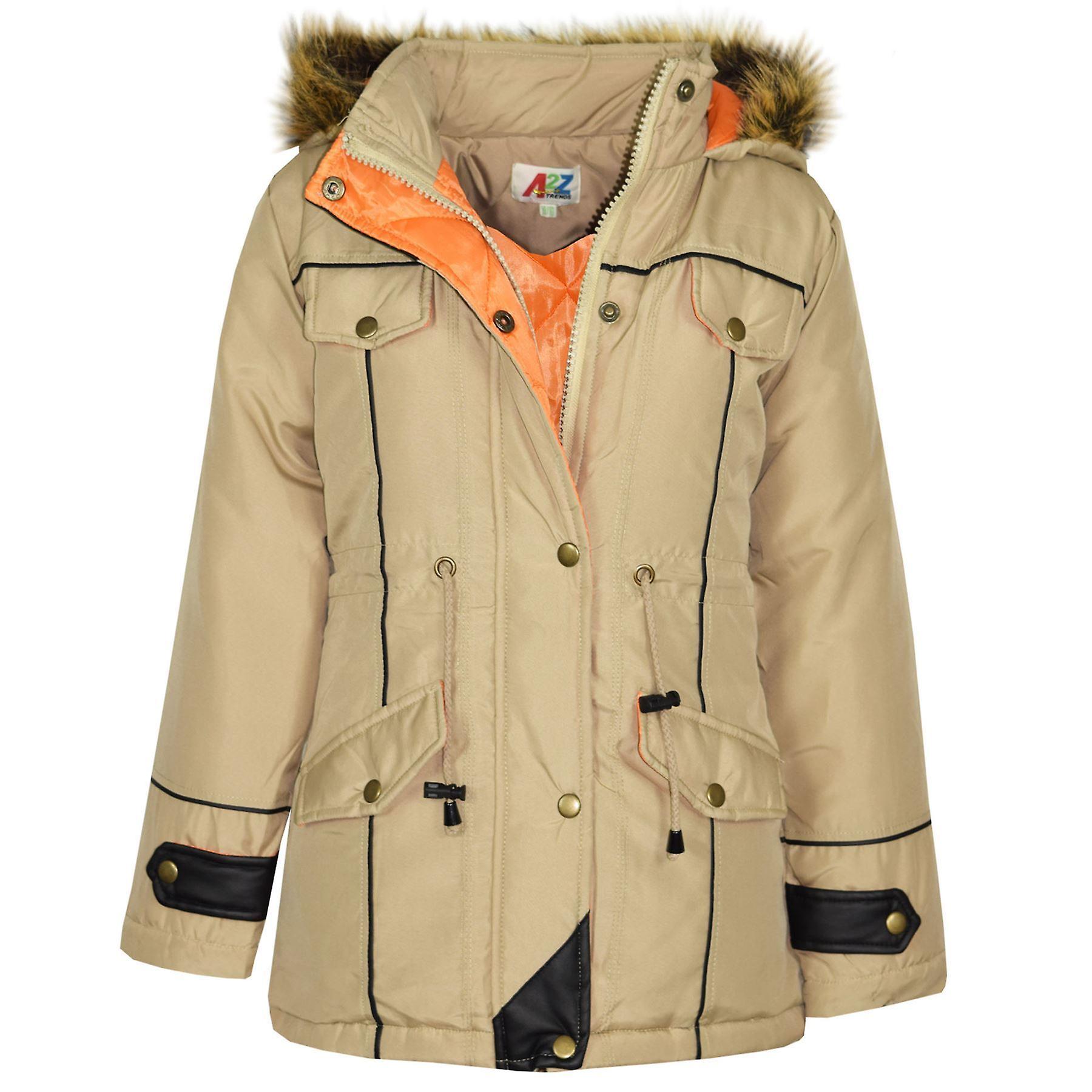 Kids Coat Girls Parka Jacket Long Hooded Coat Summer Coats New Age 3-13 Years