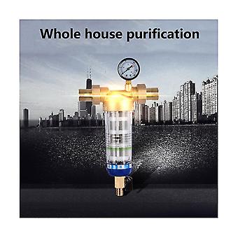 40 Micron Whole House Spin Down Sediment Water Filter with Scrapper, Reusable Flushable Pre-Filtration System for City - 6