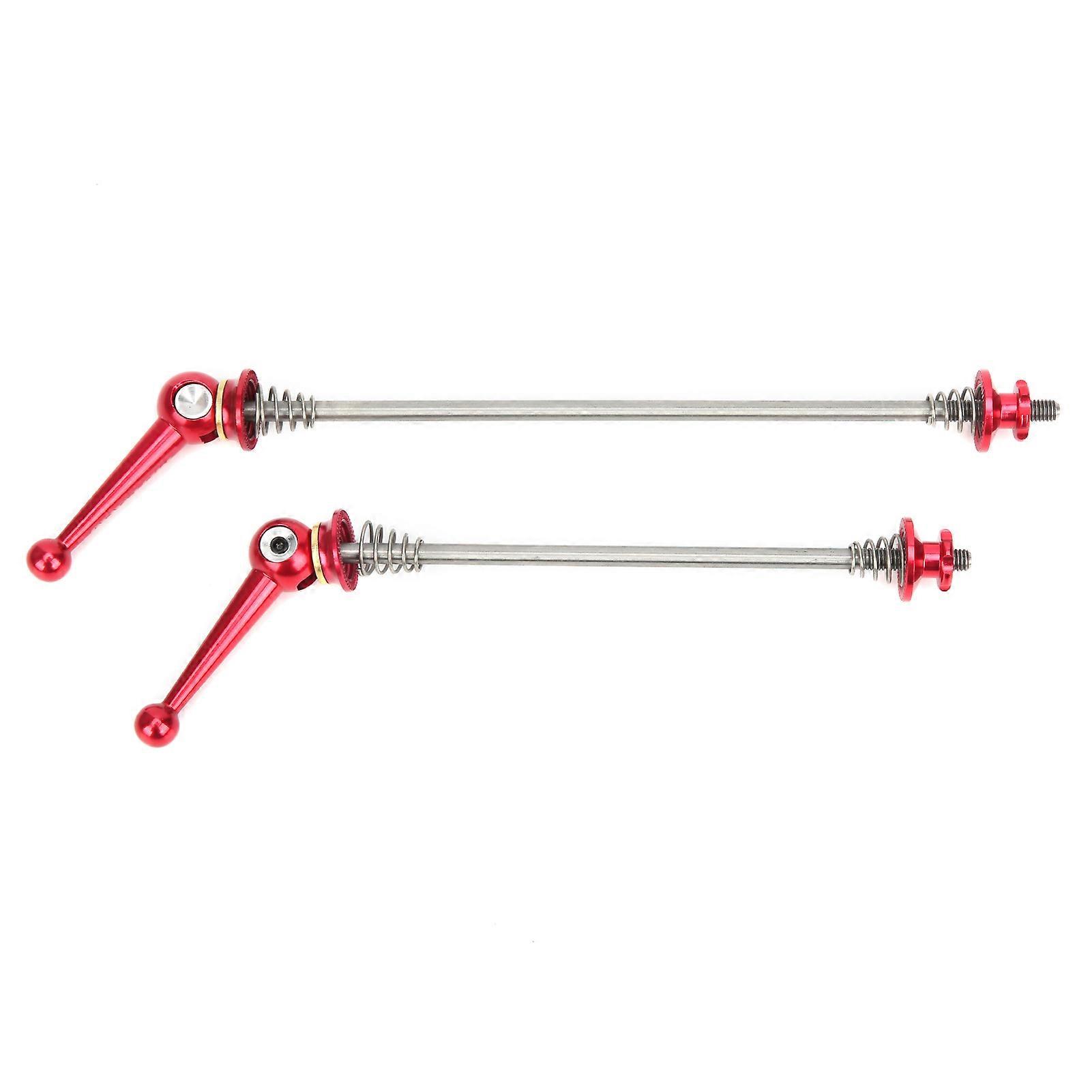 Qukaim Bike Hub Rear Skewers Bicycle Wheel Hub Front and Rear Quick Release Skewers Set, RedMountain Bike Accessory