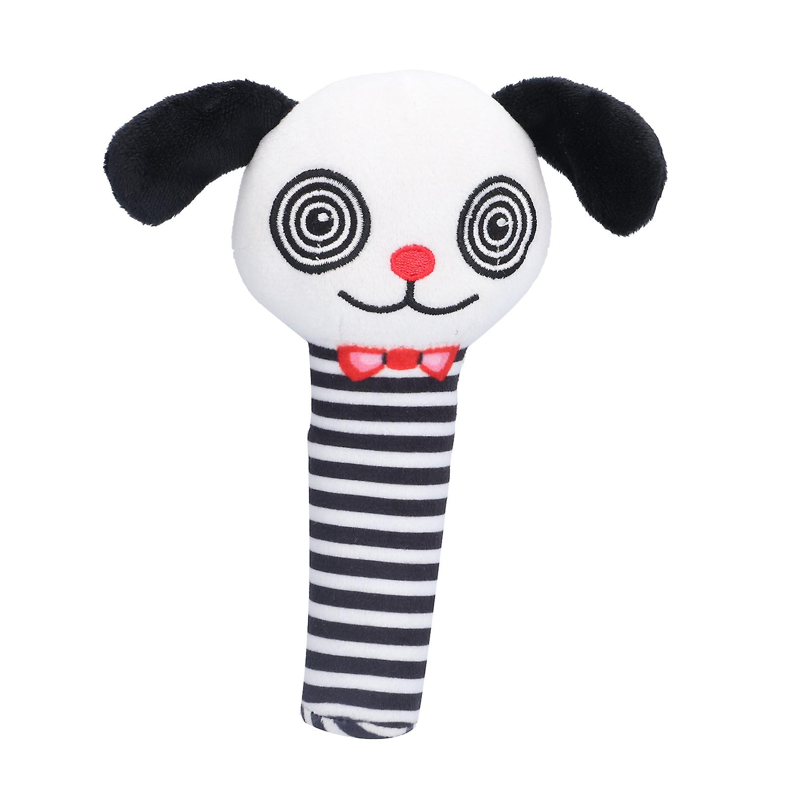 Cuddly Plush Baby Rattle Toy with Easy-Grip Handle and Gentle Bell