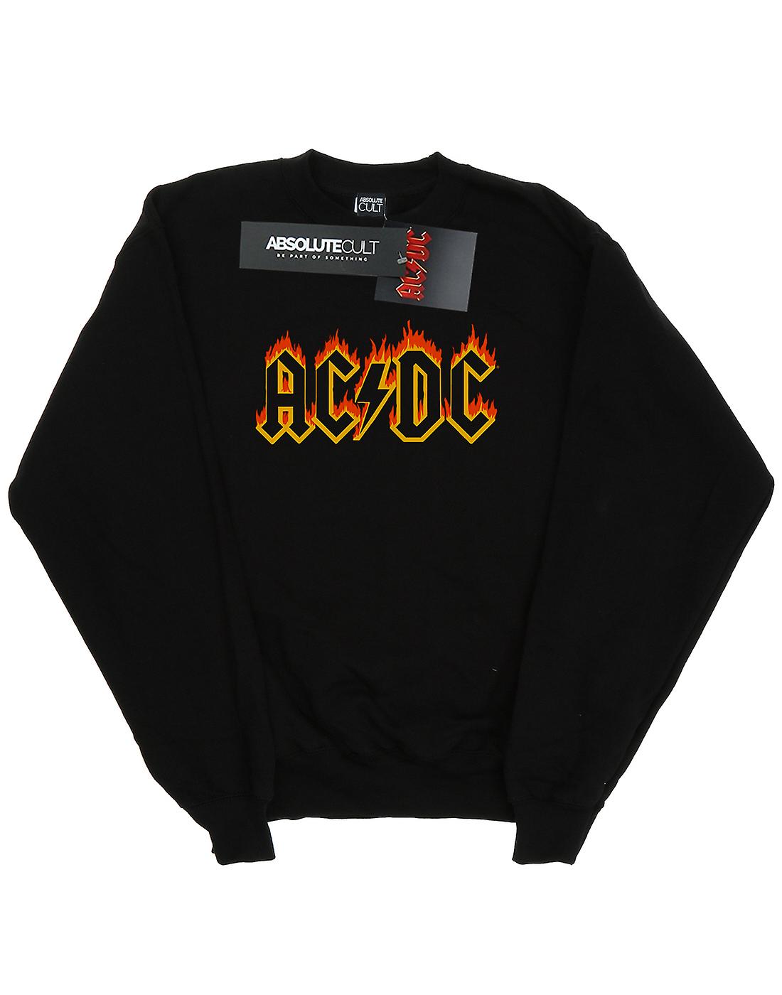AC/DC Girls Flames Logo Sweatshirt | Fruugo UK