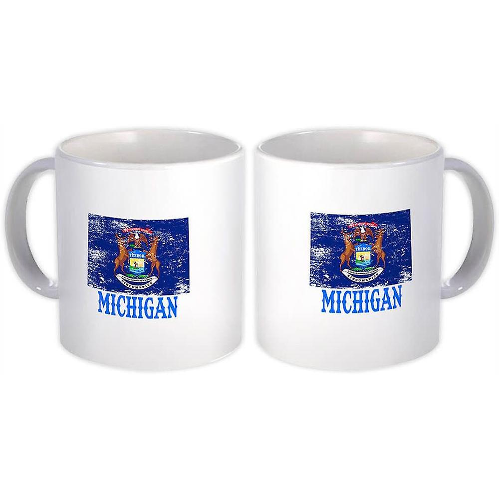 Geschenkbecher: Michigan Flagge