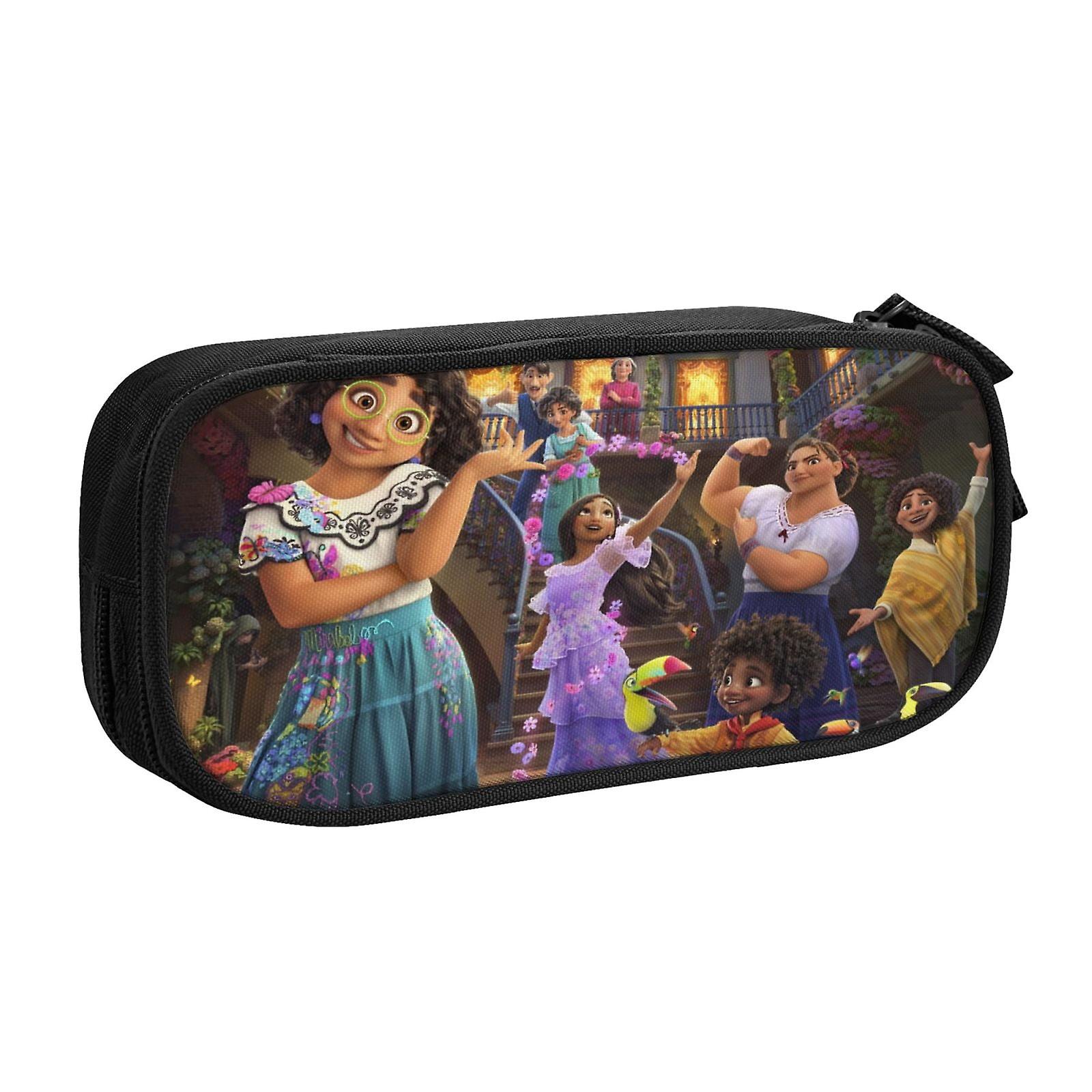 ジッパー付きEncantoペンケース、大容量ペンポーチ大容量収納バッグ耐久性のあるペンボックス、子供のための新学期用品ティーン学生男の子女の子広告