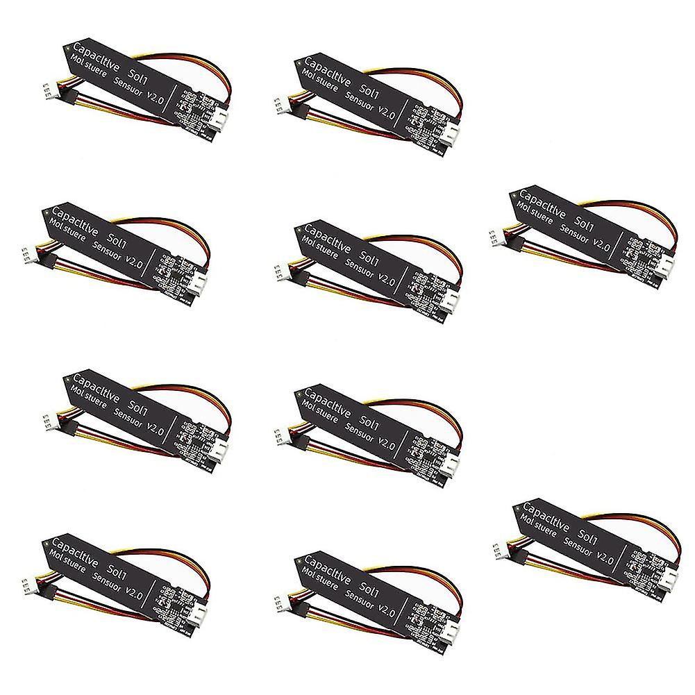 10PCS Capacitive Soil Moisture Sensor Module 3.3-5.5V 3-Pin W/Gravity Wire Corrosion Resistant for-C5