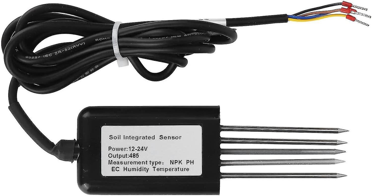 Soil Sensor, PH NPK Temperature Tester, Humidity EC Sensor, Conductivity Detector Tester, Plastic+St