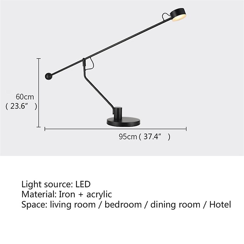 Contemporary Table Lamp Led Simple Design Adjustable Vintage Desk Light For Home Study Bureau Decor