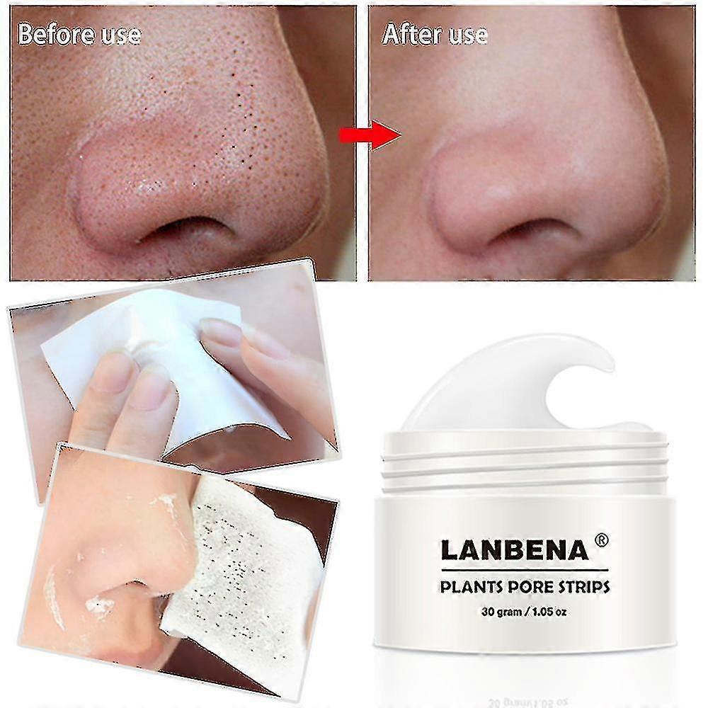 2x Lanbena Blackhead Remover Cream Paper Resource Strip Nose Strip Nose Cleansing 2024 Νέο