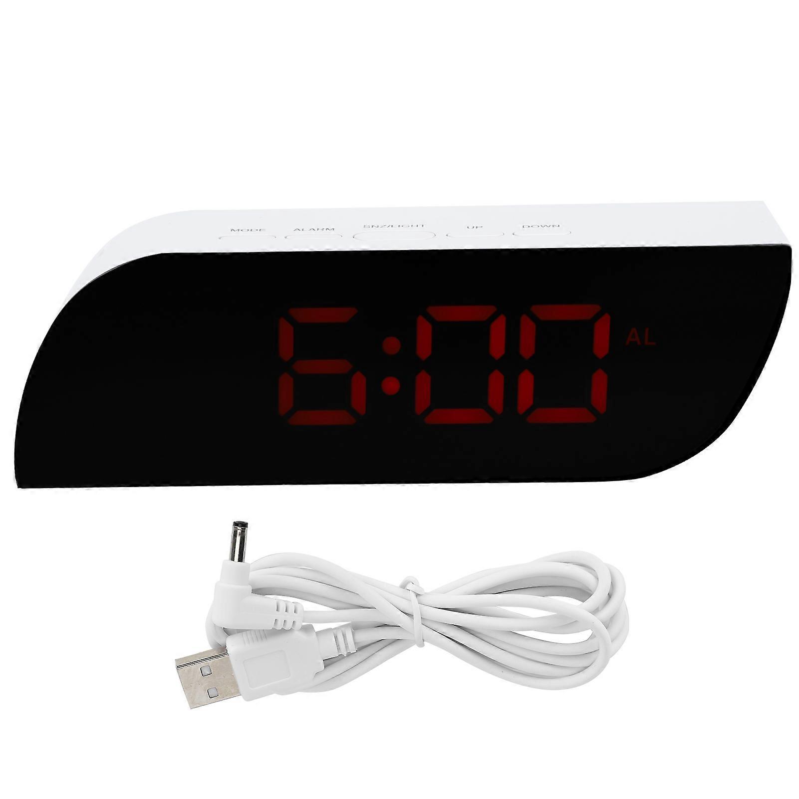 LED Digital Clock 12/24 Hour Conversion Adjustable Brightness Bedside Alarm Clock