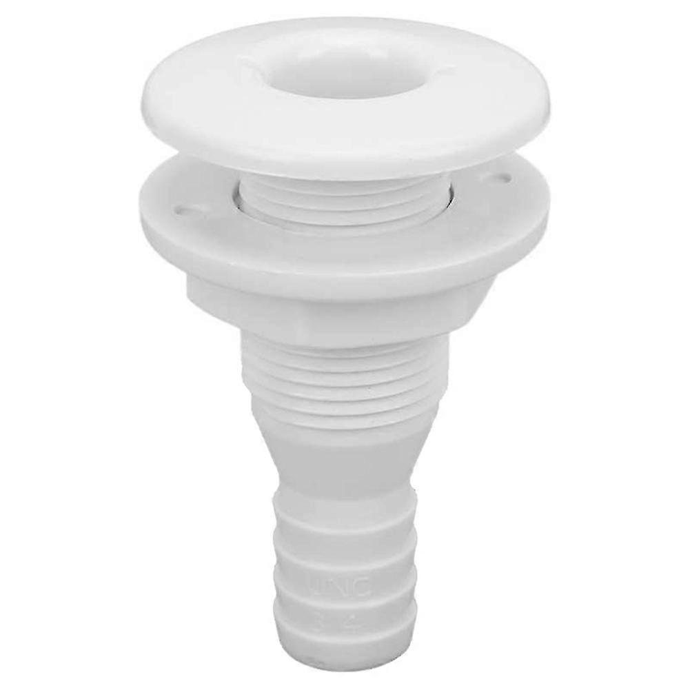 Boat Water Drain Scupper Abs 3/4in White Through Hull Connector Hose Coupling Drain Outlet Replacem