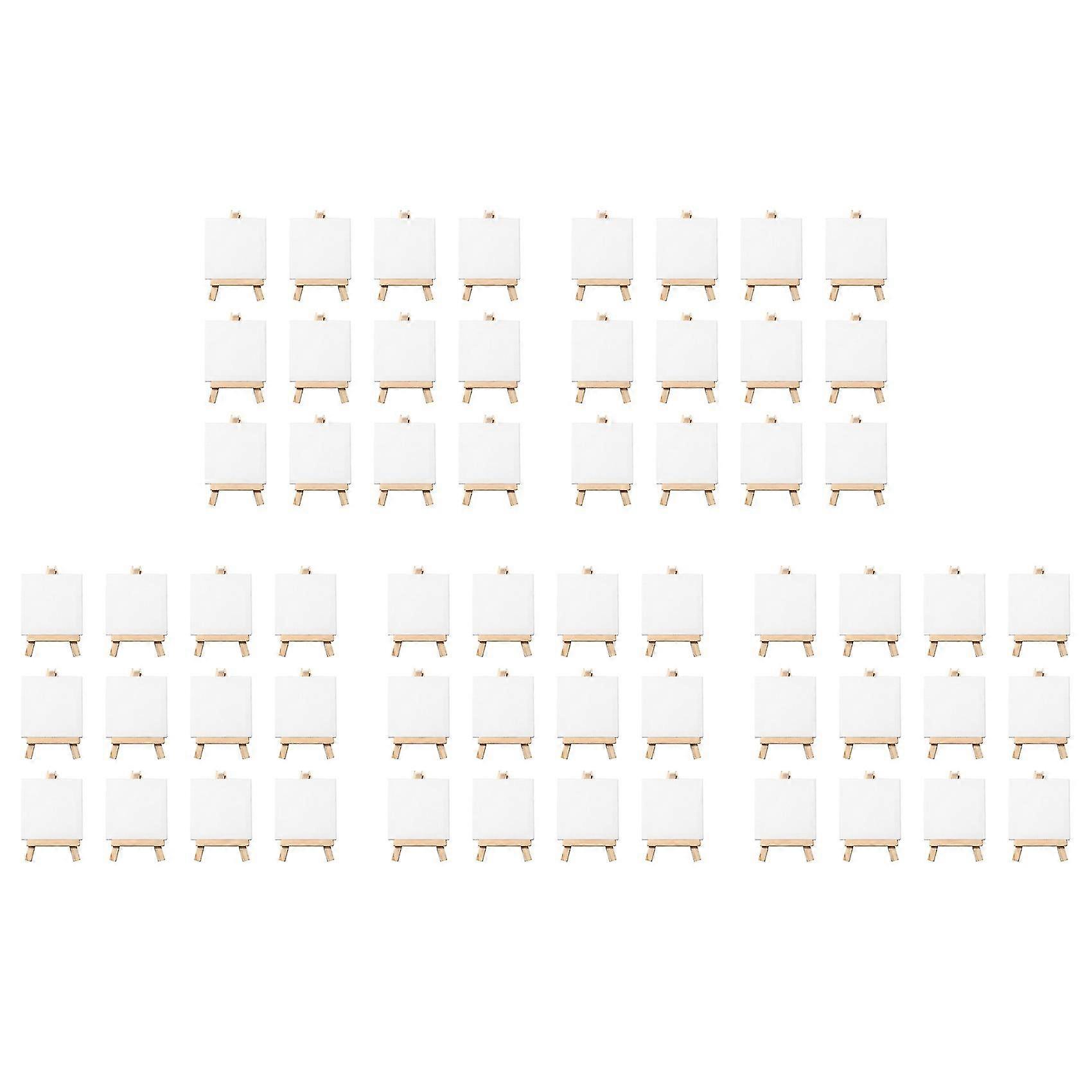 الفنانين 3 بوصة × 3 بوصة قماش صغير 5 بوصة مجموعة الحامل الصغير الرسم الحرفية 60 لوحة صغيرة