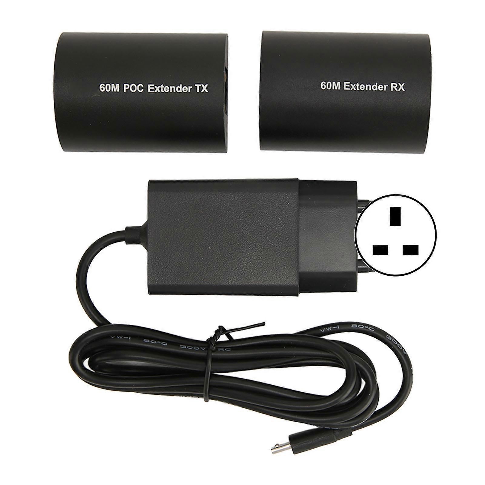HD Multimedia Interface Extender 197ft/60M Single Cat5 Cat6 Cat7 Ethernet Network and LAN Router Switcher for HD STB UK Plug