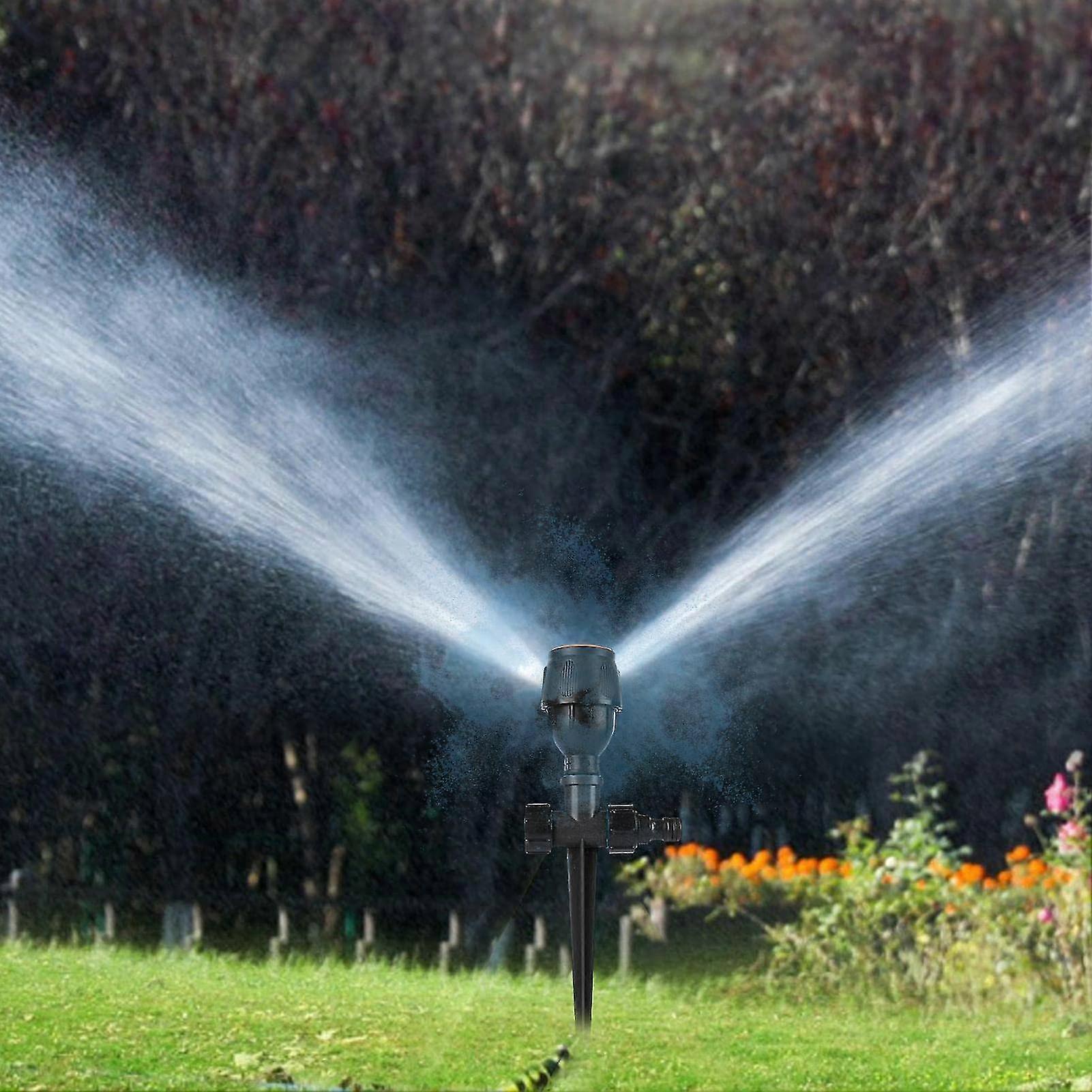 Sprinkler Tripod Round Sprinkler Large Area 360 Degree Automatic Rotating Irrigation Sprinkler For Garden, Lawn