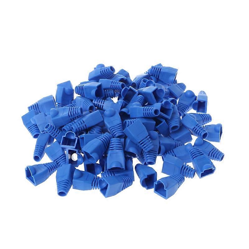 100 Pcs CAT5E CAT6 RJ45 Cap Ethernet Network Cable Strain Relief Boots Connector