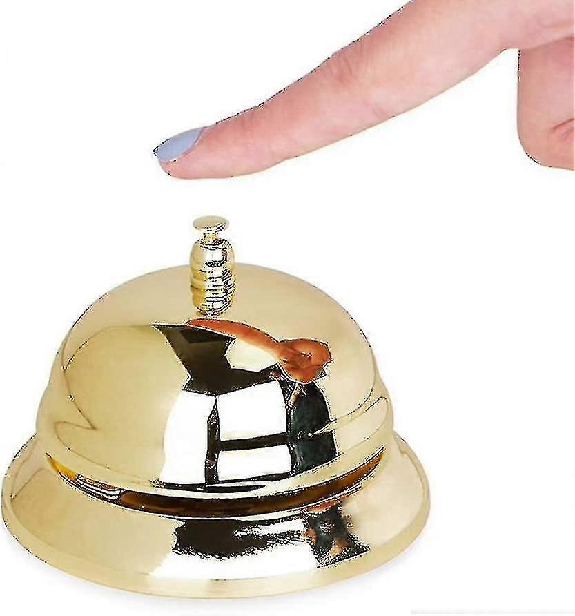 8.5cm Gold Call Bell Desk Reception Restaurant Call Service Bell For Hotel Counter