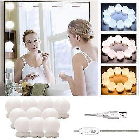 Mirror lights - 10 pack three-color lighting