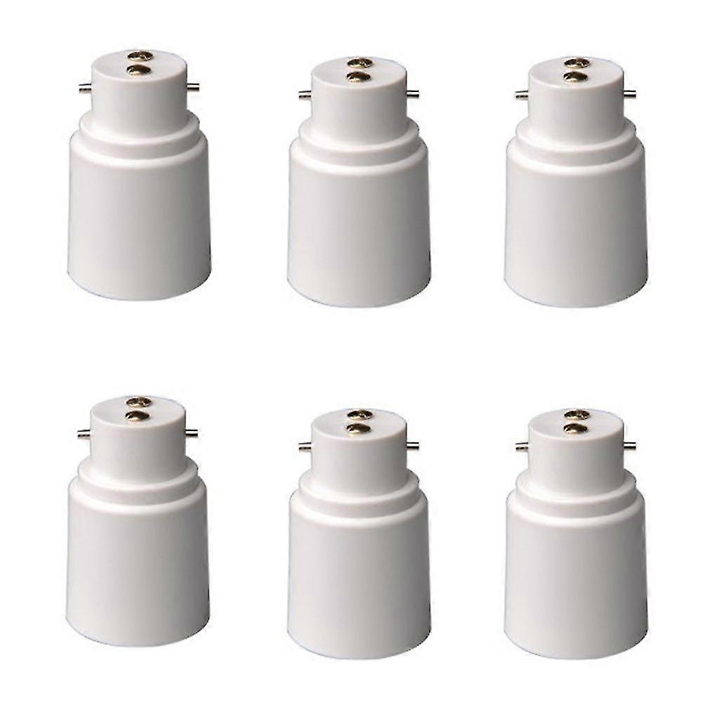 B22 To E27 Bulb Adapters 6 Pack Lamp Holder Converter Base Bulb Socket Adapter