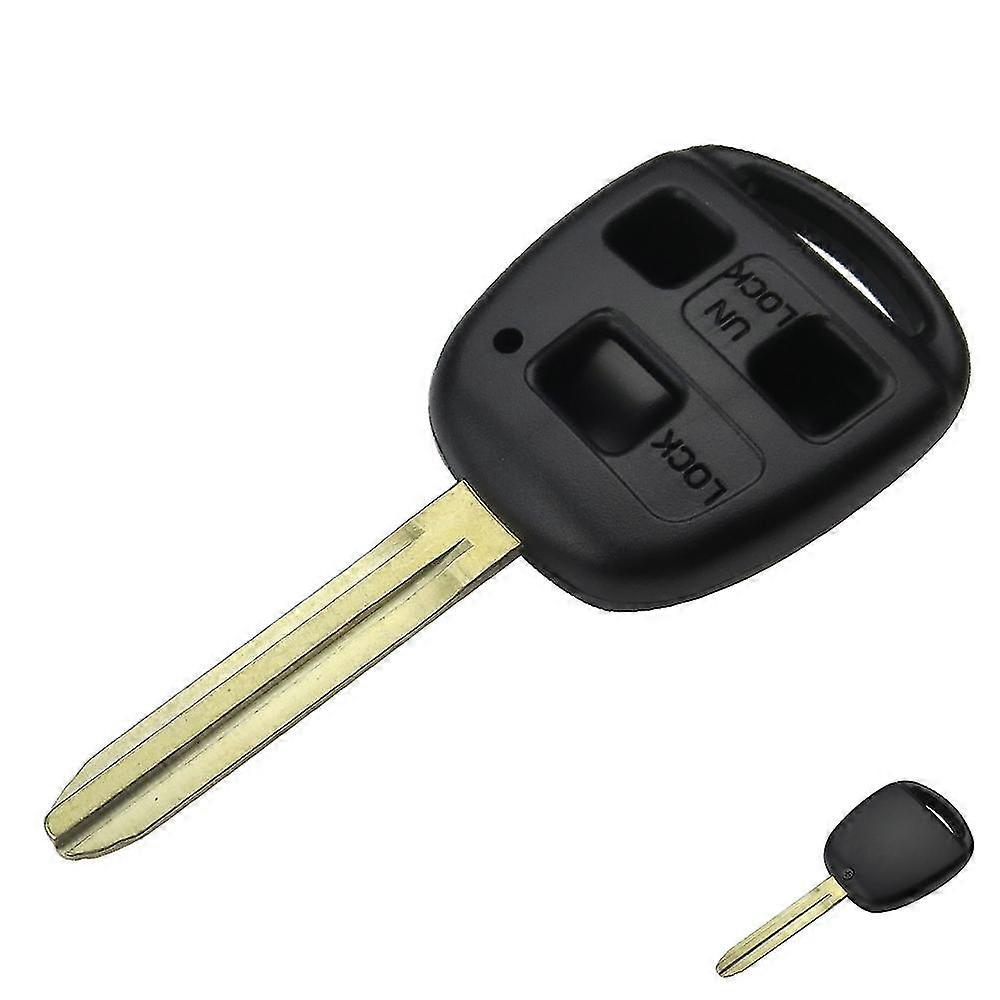 2/3 Button Car Key Shell Cover Case Replacement Fob Uncut Blank Toy43 Blade For Toyota Land Cruiser Camry Corolla Fj