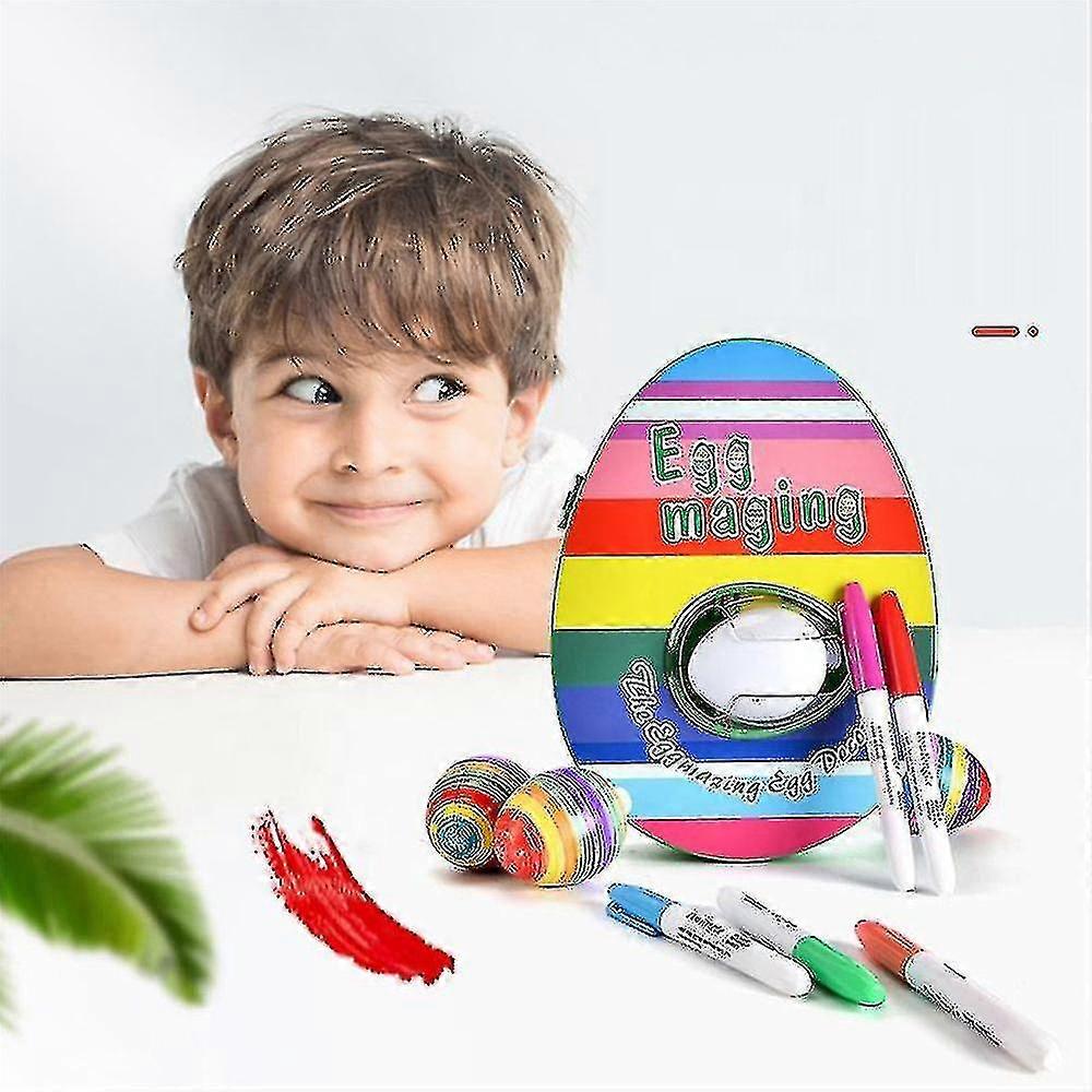 هدايا طفل عيد الفصح البيض مصغرة الدورية الديكور كيت DIY الكهربائية البيض تزيين الدوار مع أضواء الموسيقى