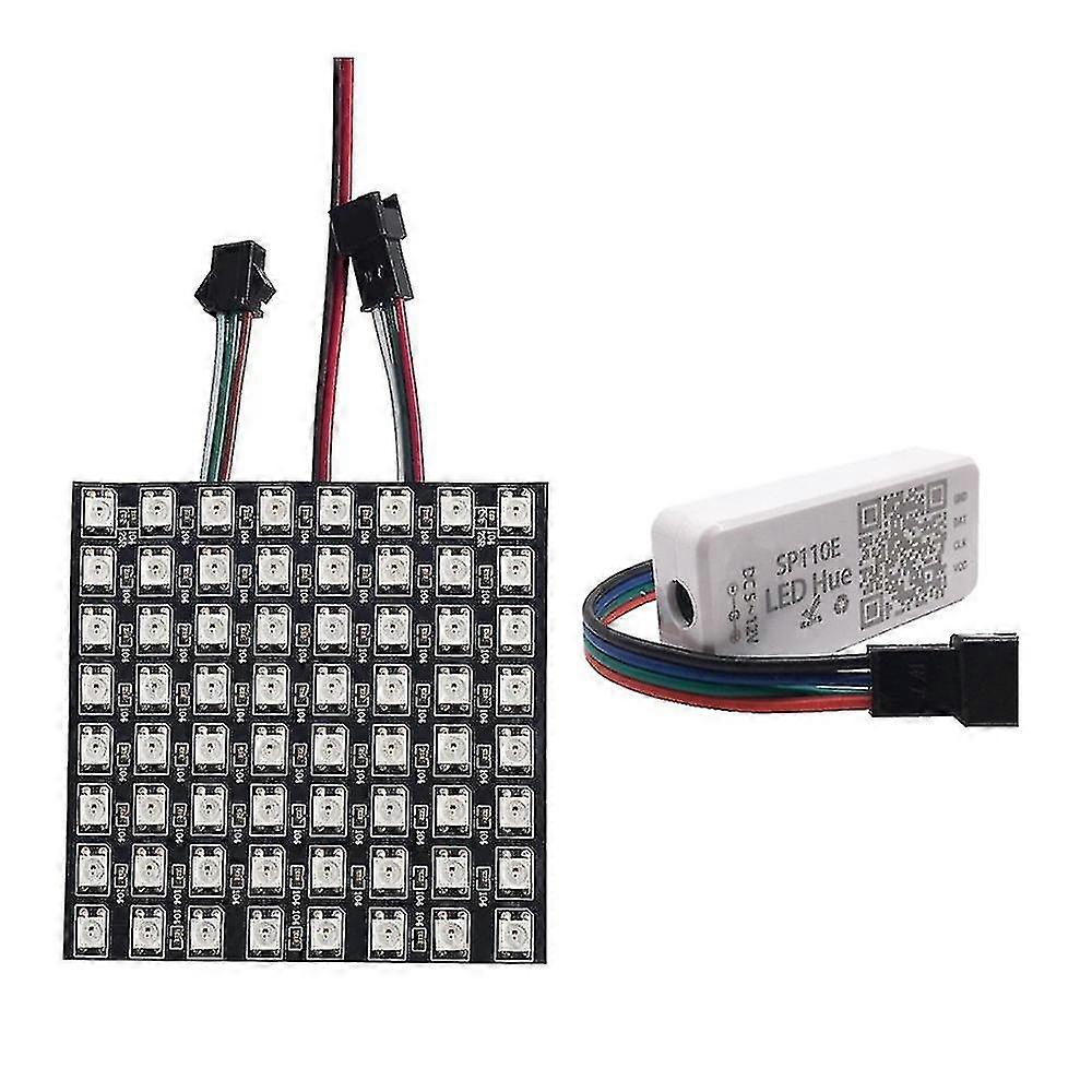 Ws2812b Led Strip 8x8 Digital Panel Sp110e Bluetooth Controller