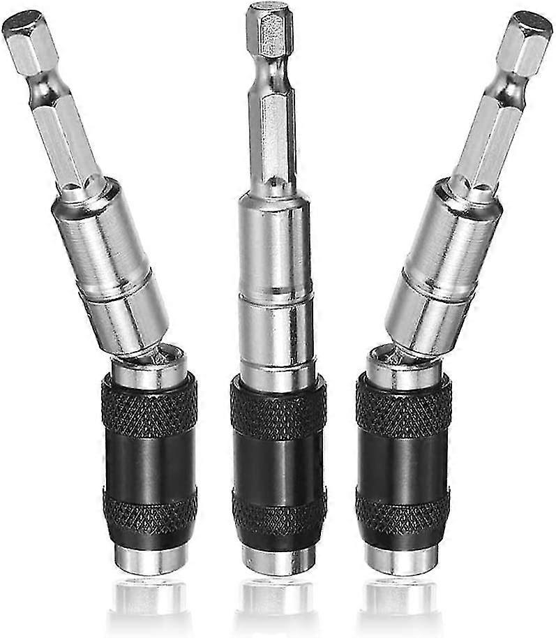 Magnetic Screw Drill Tip, 1/4'' Hex Shank Quick Release Screwdriver Bit Holder Extension Bar Adapter 20 Pivoting Drill Bit Holder With Spring Release