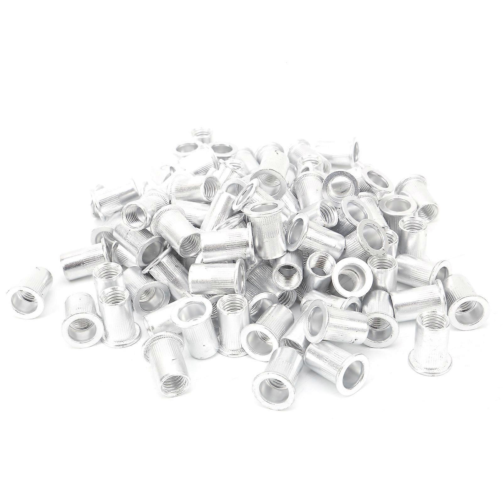 100Pcs Pull Riveting Nuts Aluminum Flat Head Vertical Hardware Accessories WJ?30045M10