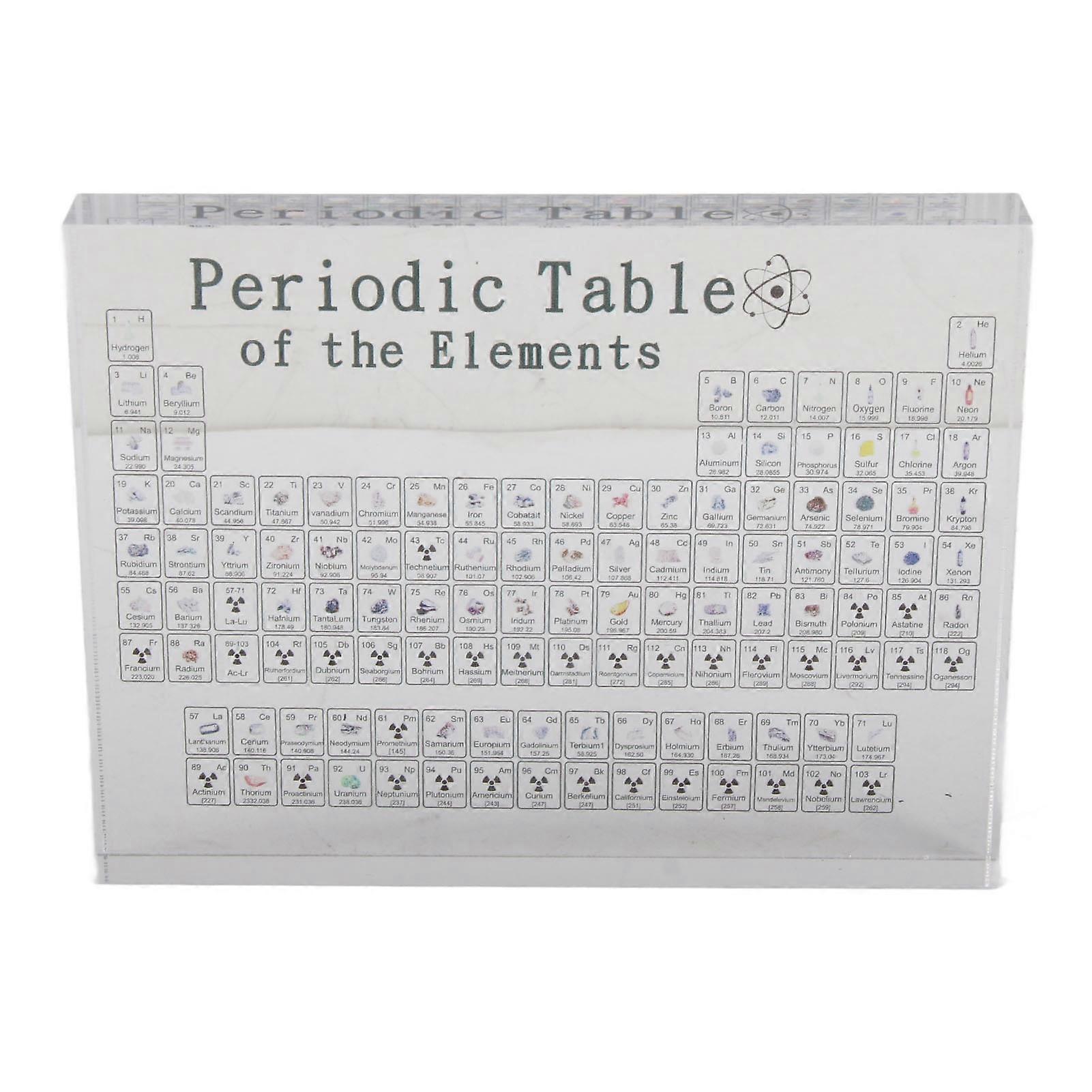Periodic Table with Real Elements Inside Clear Acrylic Ergonomic Real Chemical Element Periodic Table for Classroom